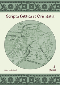 Scripta Biblica et Orientalia 3 (2011)