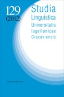 Studia Linguistica Universitatis Iagellonicae Cracoviensis 129/2012