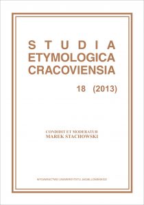 Studia Etymologica Cracoviensia 18 (2013)