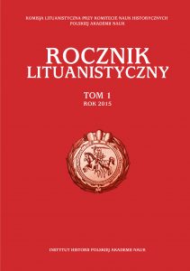Rocznik Lituanistyczny 1/2015